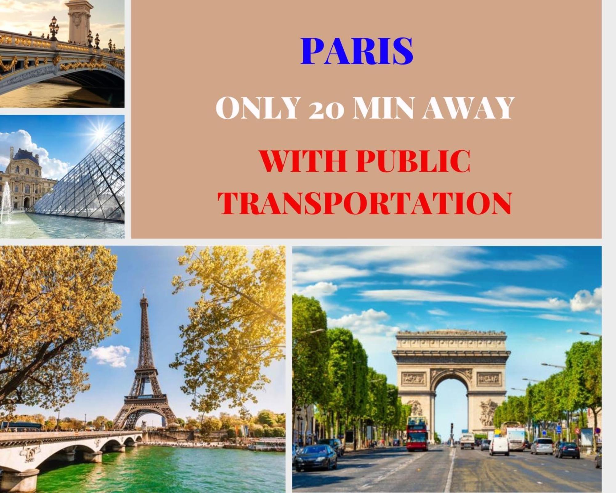 드란시 L'Eiffel - Self Checking, 20Min From Paris 아파트 외부 사진